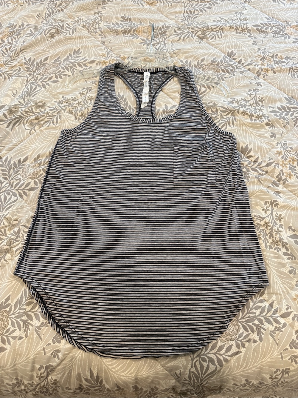 lululemon athletica Striped Racerback Tank - Black & White